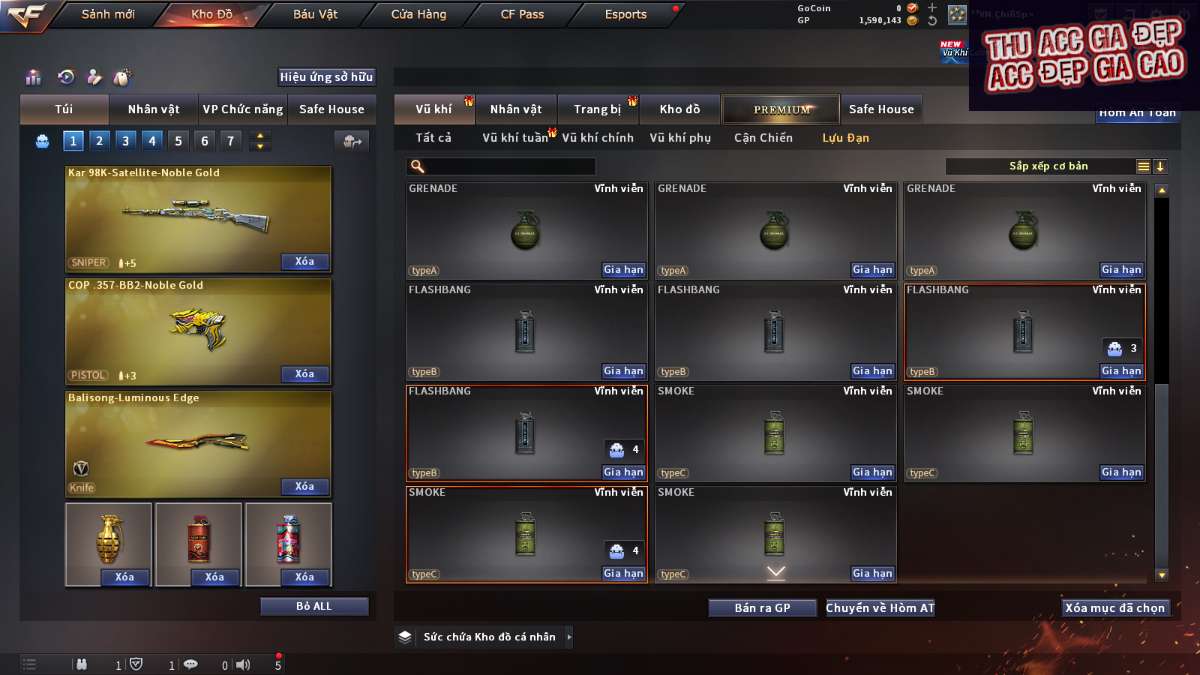 shop acc cf uy tin gia re
